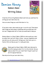 Robot writing ideas worksheet